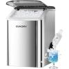 imageEUHOMY Nugget Ice Maker Countertop Max 40lbsDay AutoCleaning 2Qt Reservoir Compact Sonic Ice Maker with 25lbs Basket and Scoop Soft Chewable Nugget Ice for HomePartyRVCamping StainlessSilver