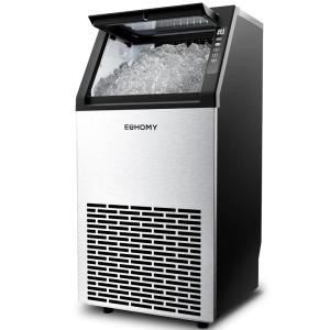 imageEUHOMY Commercial Ice Maker Machine100lbs24H Stainless Steel Under Counter Ice Machine with 33lbs Storage Bin Freestanding Ice Maker for HomeBarCafeRestaurant100lbsday