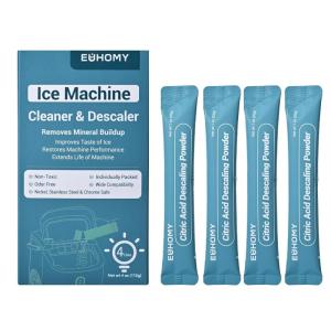 imageEUHOMY Ice Maker Cleaner ampamp Descaler  4 Use ampamp Individually Packed  Ice Machine Cleaner with Organic Citric Acid Descaling Powder Ideal for All Brands4 Ouncepack of 1