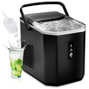 imageEUHOMY Nugget Ice Makers Countertop Ready in 8 Mins 35lbs24H SelfCleaning Portable Ice Maker Machine with Ice Scoop ampamp Basket Sonic Ice Maker with Chewable Pellet Ice for HomePartyRVCampingBlack