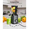 imageCold Press Juicer EUHOMY 56quot Wide Feed Chute Juice Extractor Machine with 400W High Juice Yield Slow Masticating Juicer for Whole Vegetables ampamp Fruits Deep Grey