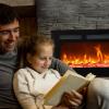 imageEUHOMY 50 Inch Electric Fireplace Wall Recessed and Wall Mounted with Adjustable Flame Color Fireplace Heater with Remote Control Linear Fireplace with Timer Touch Screen Log ampamp Crystal 7501500W20Inch