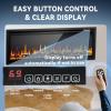 imageEUHOMY 50 Inch Electric Fireplace Wall Recessed and Wall Mounted with Adjustable Flame Color Fireplace Heater with Remote Control Linear Fireplace with Timer Touch Screen Log ampamp Crystal 7501500WUltrathin 50 Inch