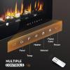 imageEUHOMY 50 Inch Electric Fireplace Wall Recessed and Wall Mounted with Adjustable Flame Color Fireplace Heater with Remote Control Linear Fireplace with Timer Touch Screen Log ampamp Crystal 7501500W36Inch