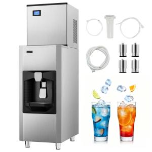 imageEUHOMY Commercial Ice Maker Machine 400Lb24H Ice Ready in 1015 minSECOP Compressor Industrial Ice Machine with 130Lbs Automatic Ice Bin Dispenser Ice Maker Machine for HotelRestaurantBusiness400lbsday