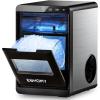 imageEUHOMY Nugget Ice Maker Countertop 40Lbs24H Pebble Ice Maker Machine SelfCleaning Countertop Sonic Ice Makers with Ice ScoopampampBasket Pellet Ice Maker Machine for HomeKitchenOfficeBlack