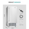 imageEUHOMY 15quot W Commercial Under Counter Ice Maker Machine 90 LbDay AutoCleaning ampamp 24H Timer Gravity DrainageStainless Steel Builtin Freestanding Ice Maker 24 Lb Bin Ideal for Commercial ampamp Home70lbsdayNugget Ice