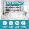 imageEUHOMY 15quot W Commercial Under Counter Ice Maker Machine 90 LbDay AutoCleaning ampamp 24H Timer Gravity DrainageStainless Steel Builtin Freestanding Ice Maker 24 Lb Bin Ideal for Commercial ampamp Home90lbsday
